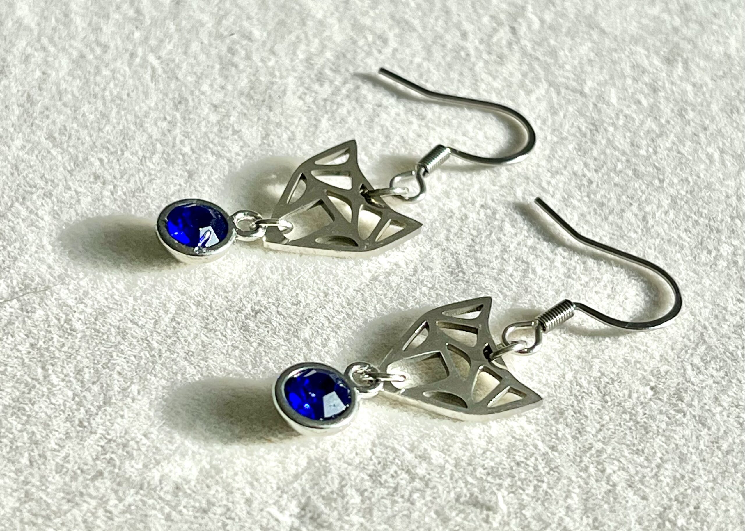 Customized Fox Earrings (Silver Tone)